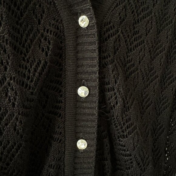 Bebe Black Lace Cardigan - Picture 2 of 6